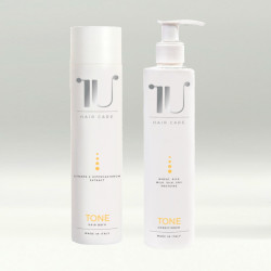 Zestaw do włosów cienkich i bez objętości - Tone Shampoo and Mask Carisma Professional