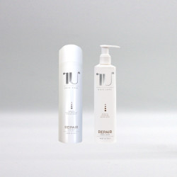 Zestaw do włosów zniszczonych - Repair Shampoo + Repair Mask Carisma Professional